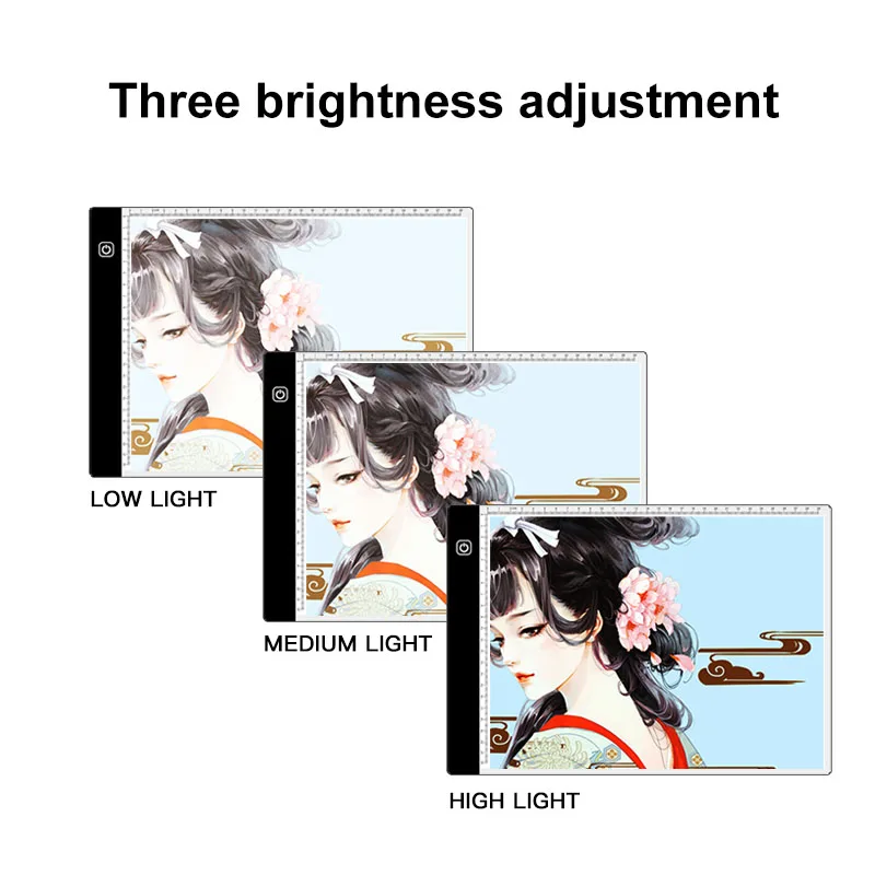 Доска для рисования со светодиодный светильник кой формата A4 трафарет подставки