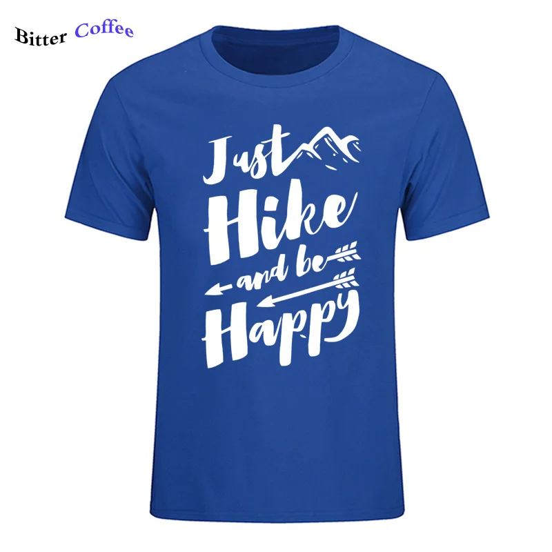 Summer Hot Sale New Short Sleeve T-shirts Men Funny Hike Moutain Happy T Shirt For Male Graphic Print Homme Tee Big Size | Мужская