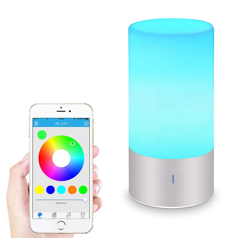 LumiParty светодиодная Сенсорная лампа для чтения RGB цвет ночник Bluetooth прикроватная