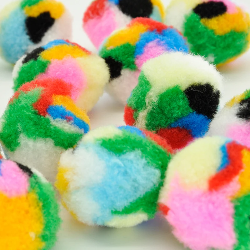 

Westrice Cat Pet Toy 3cm Feel Unique Color Pompon Dog Toys Colorful Cat Toy Ball Interactive Circular and Hairy Cat Toys