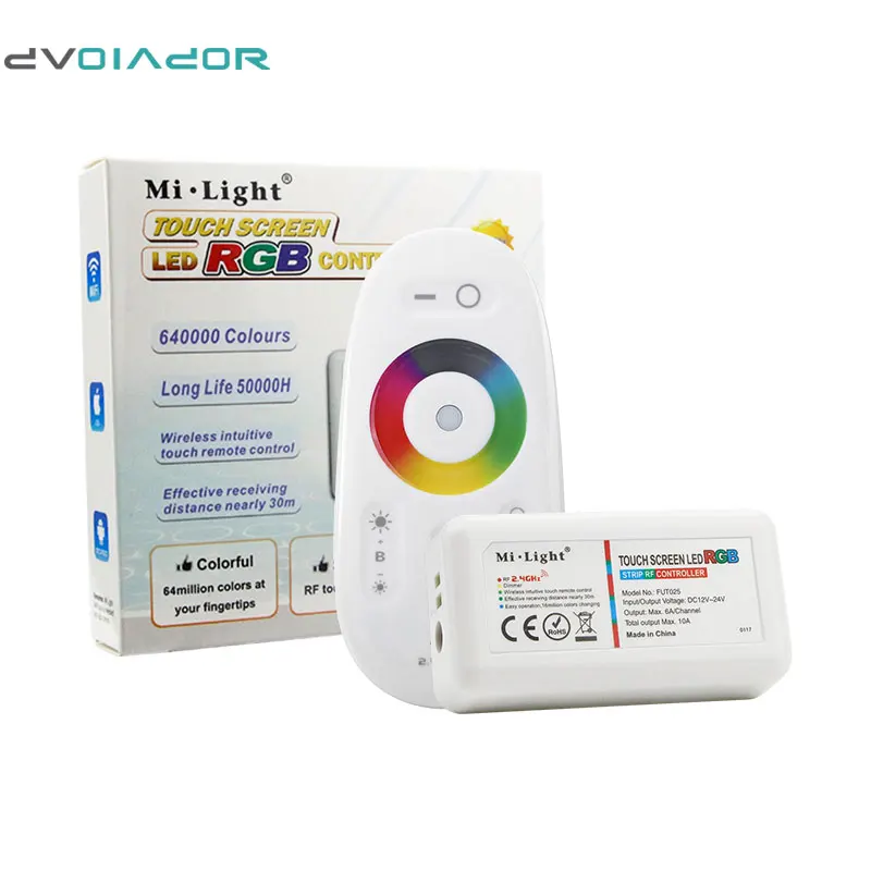 Ми lightrgbw/RGB светодио дный контроллер Сенсорный экран 2 4 г DC12 24V 18A пульт