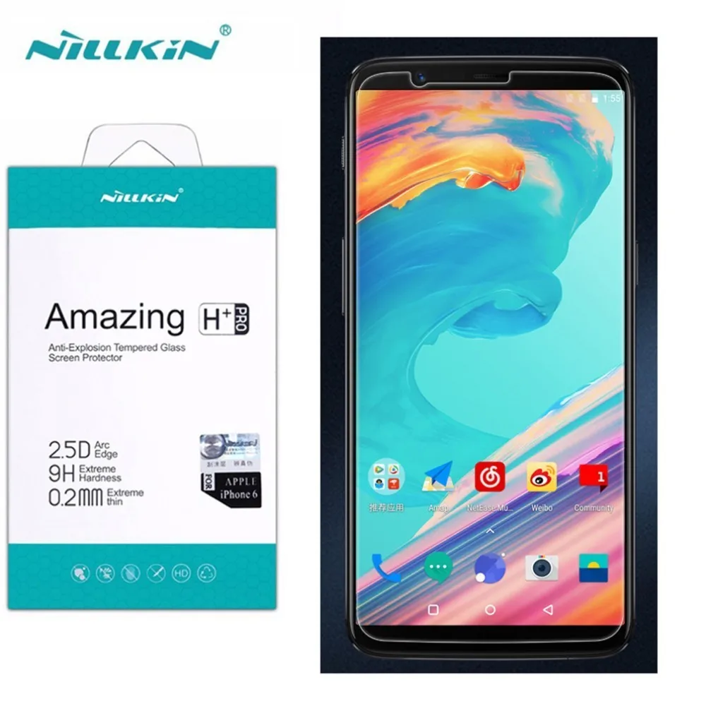 Защитное стекло для экрана Oneplus 5T 6 01 ''NILLKIN Amazing H/H + PRO 9 H из закаленного стекла