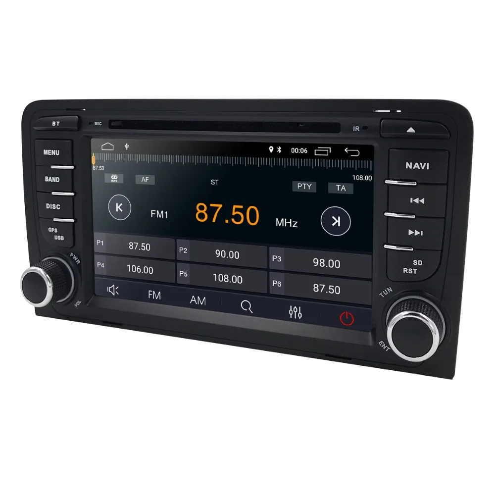 2Din 7 &quot1024x600 четырехъядерный 2 ГБ/16 ГБ/32 ГБ Android 9 0 PC Автомобильный DVD GPS для Audi A3 S3