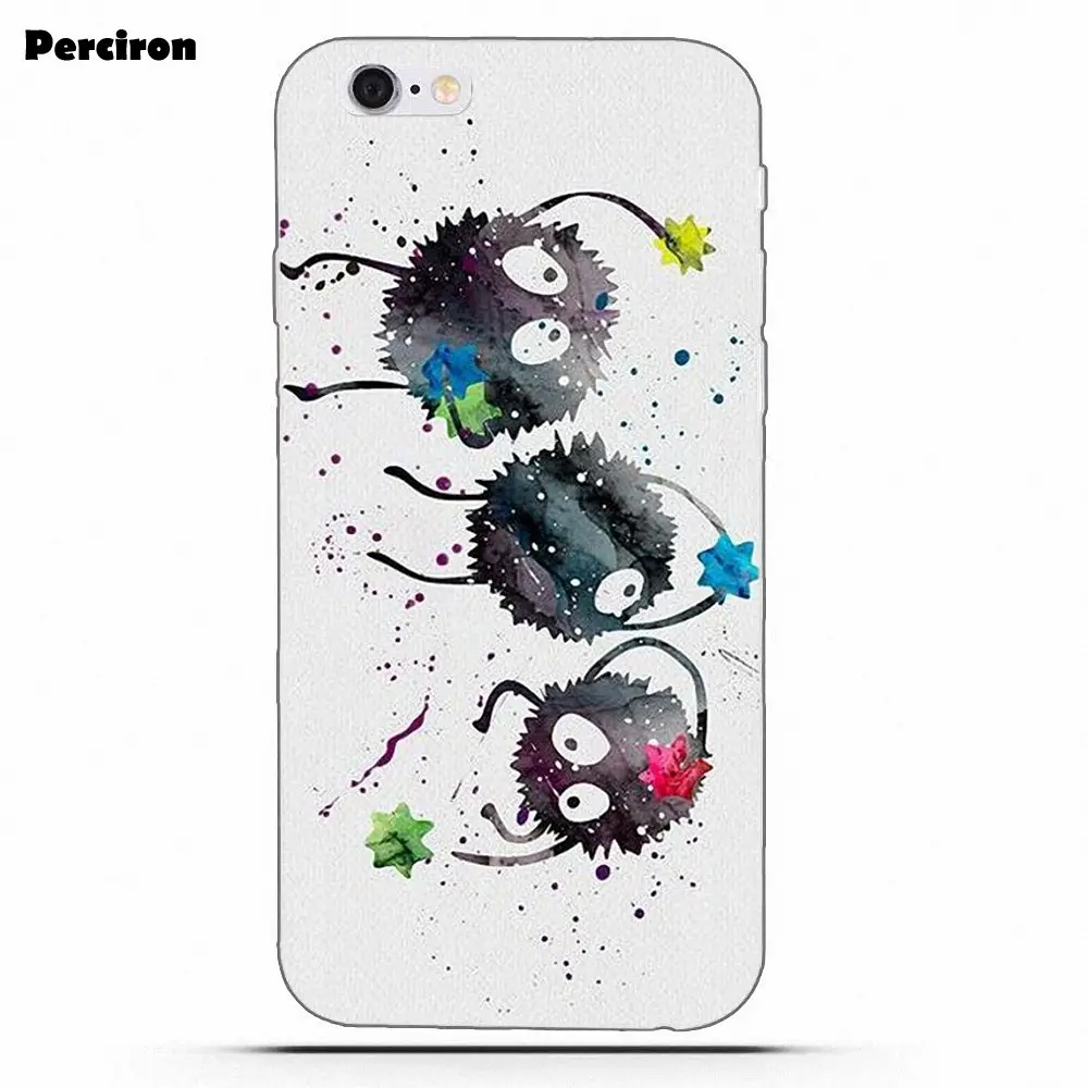 as picture Тоторо портал Soot Sprite для huawei P7 P8 P9 P10 P20 P30 Lite Mini Plus Pro Мягкий мобильный чехол - Цвет: as picture