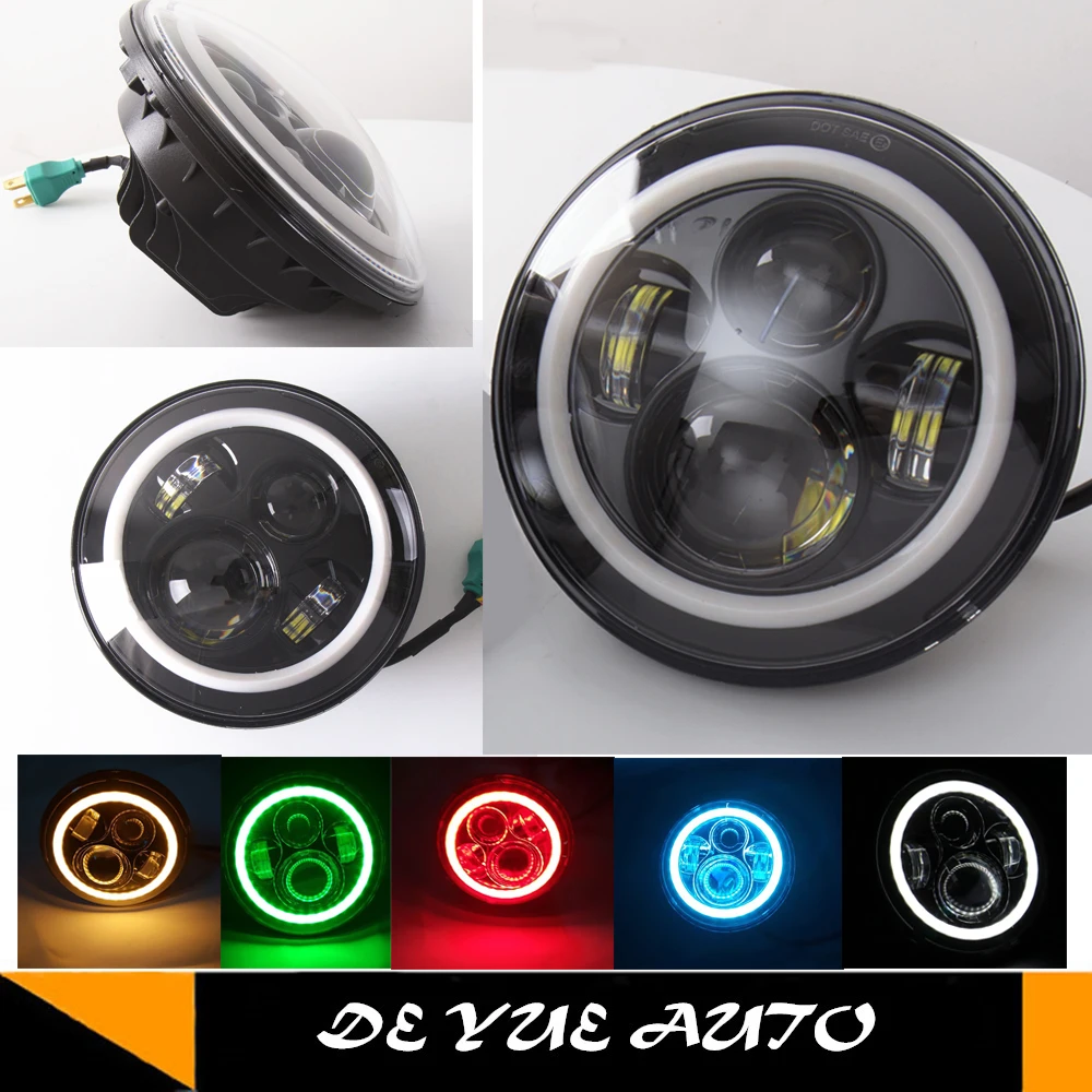 Для 1992 2006 Hummer H1 2003 2009 H2 7 дюймовые светодиодные фары в сборе с поворотным светом и
