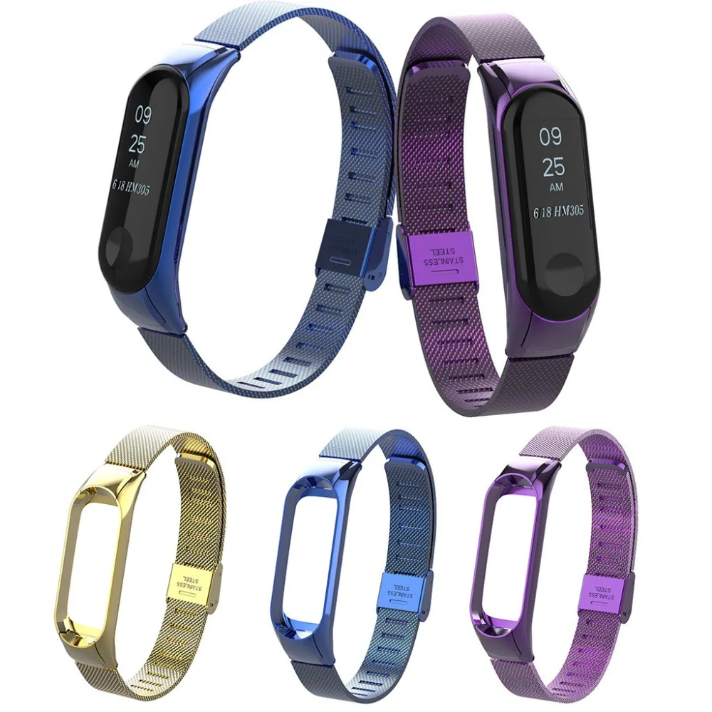 Роскошный ремешок на запястье с магнитной петлей для Xiaomi Mi Band 3 наручных часов