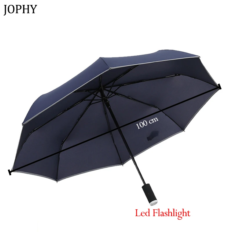 Автоматический складной зонт со светодиодной подсветкой прочные ветрозащитные
