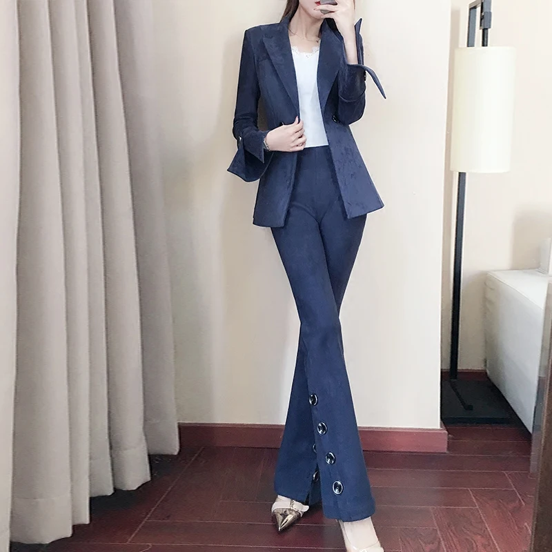 Модная женщина костюм комплект из двух предметов Топ и штаны стильный ансамбль