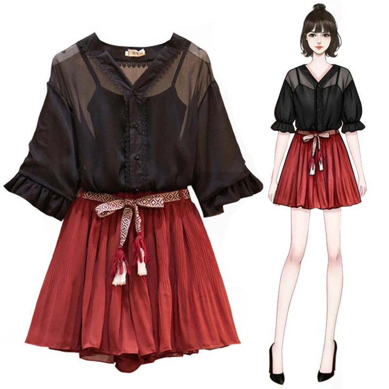 Trytree женский летний комплект из трех предметов повседневный однобортный топ и