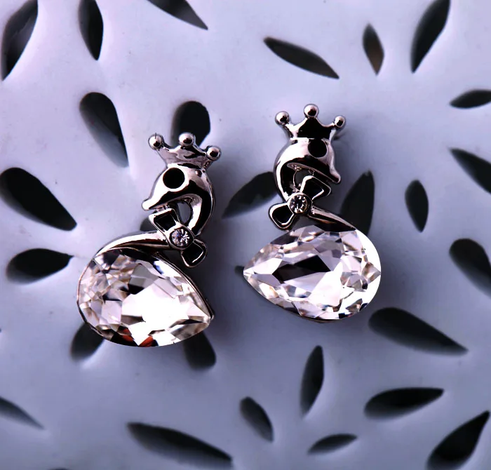 SJ0357 Idg Женской моды платье Gemstone Стад Серьги и серьги с бриллиантами подвески Г Жа