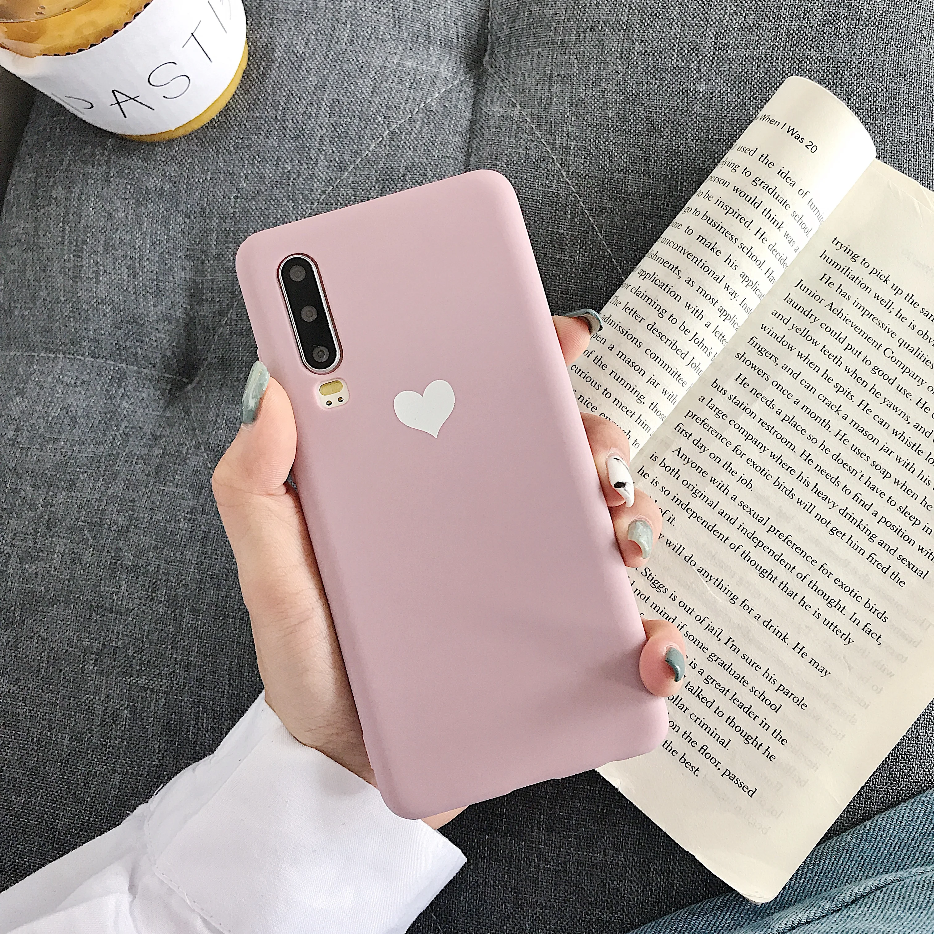 KISSCASE Световой Сердце Любви чехол для huawei Коврики 20Pro P20 Pro P30 про милый конфетного