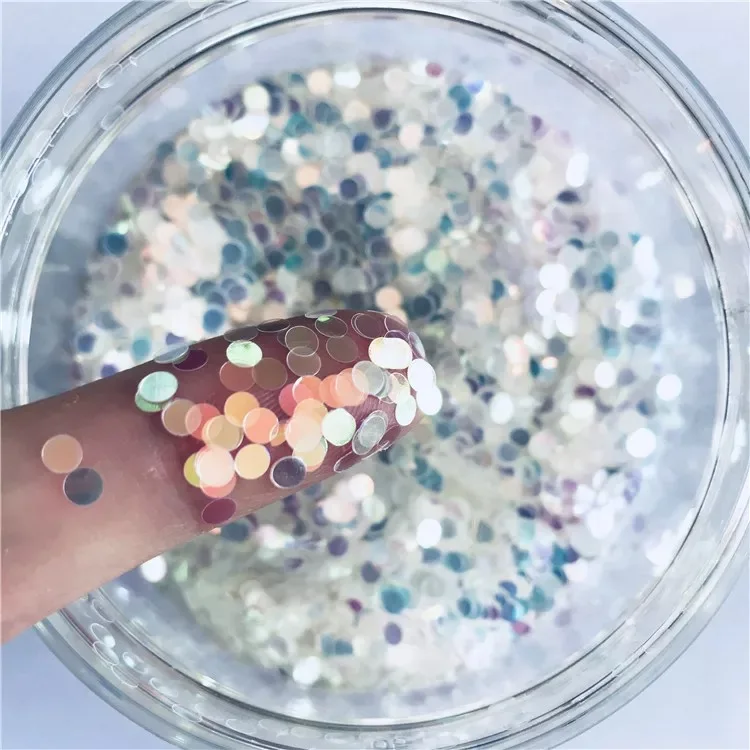 10 г блестки ультратонкие в горошек 4 мм ПЭТ пайетки лазерные для лак ногтей