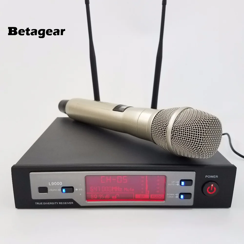 Betagear Super skm9100 615-655 МГц беспроводной микрофон вокальный Настоящее разнообразие микрофон профессиональный mikrofon цифровой микрофон для сцены