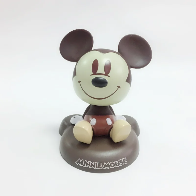 Cartoon Mickey Mouse Minnie Stitch Jack Skellington 12cm Bobble Head Dolls Anime PVC Action Figure Model Toys Car Decor | Игрушки и