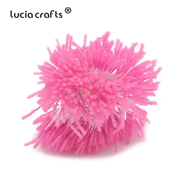 C13 Drak Pink Lucia crafts, 144 шт, 3 мм, Двойные наконечники, стеклянные цветы, тычинки для свадебного украшения, сделай сам, скрапбукинг, венок, поддельные, pist C1204 - Цвет: C13 Drak Pink