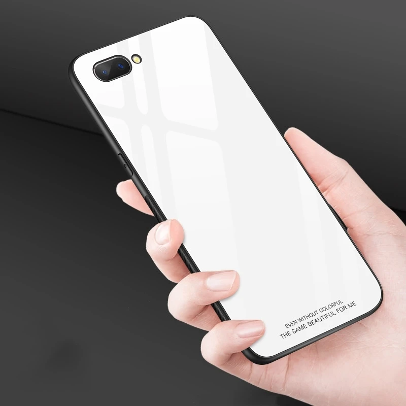 Чехол vopton для OPPO A3s A5 тонкий глянцевый чехол из закаленного стекла мягкая