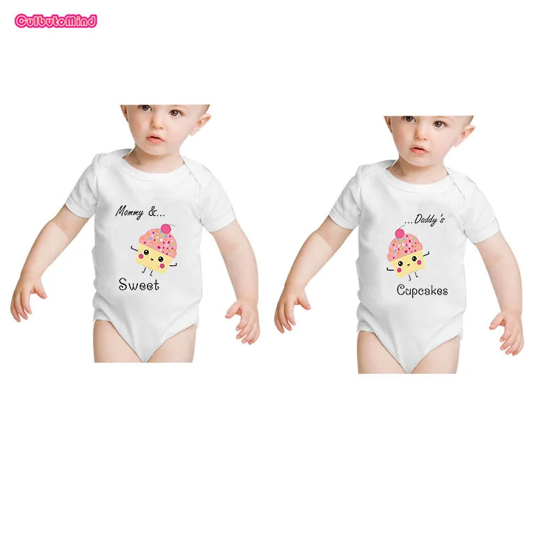 Culbutomind/детская одежда для близнецов, комплекты для девочек-близнецов, милый комбинезон для новорожденных из органического хлопка, милый кекс(от 0 до 12 месяцев