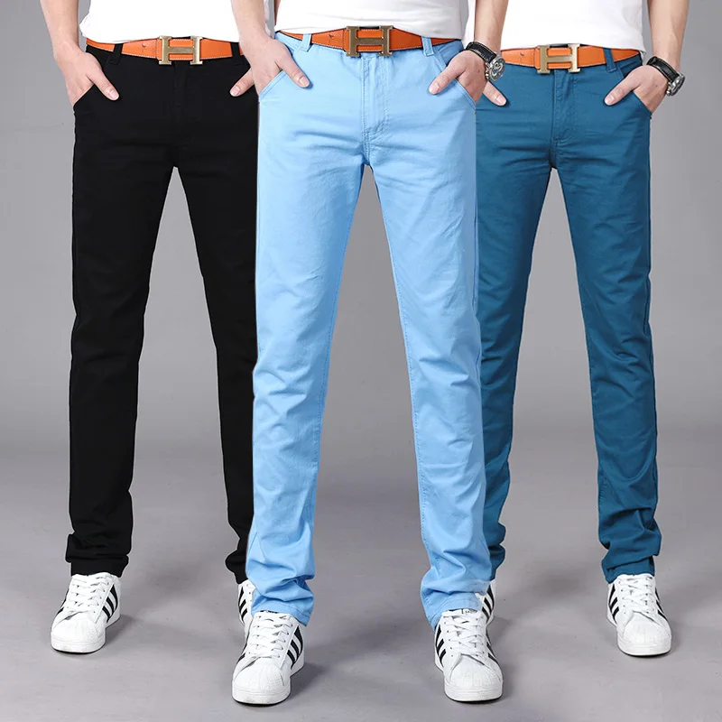 Мути цвет летние тонкие брюки мужские модные Casul стиль простой дизайн удобные