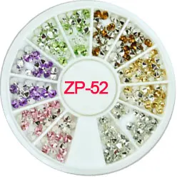 Многоцветный 1 колесо/PACKClear 3D бисер с блестками декоративные акриловые Типсы