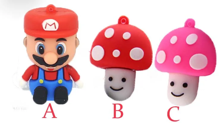 Usb флеш накопитель Super Mario в виде грибов 4 ГБ 8 16 32 64 2 0 оригинальный милый мультяшный