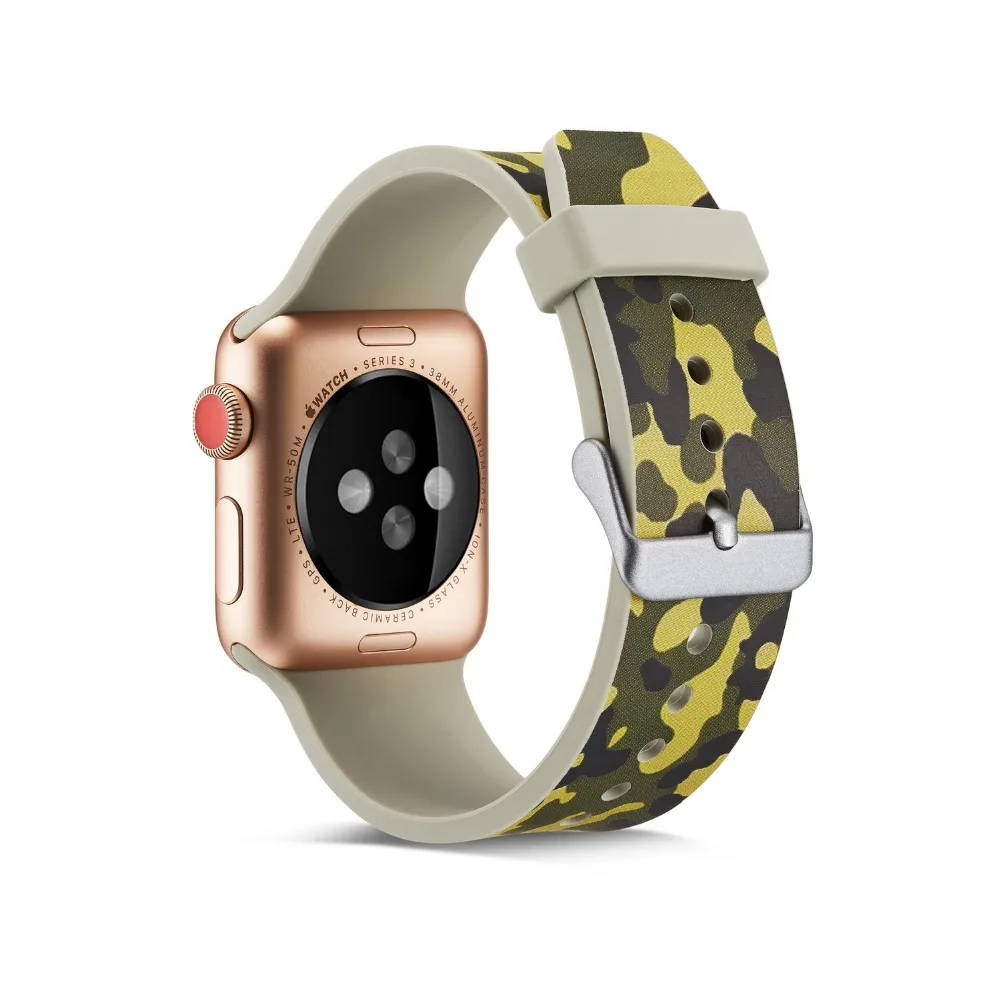 Силиконовый ремешок для Apple Watch 4 44 мм 40 мм силиконовый ремешок для Apple watch series 4 3 2 ремешок для спортивных часов резиновый браслет