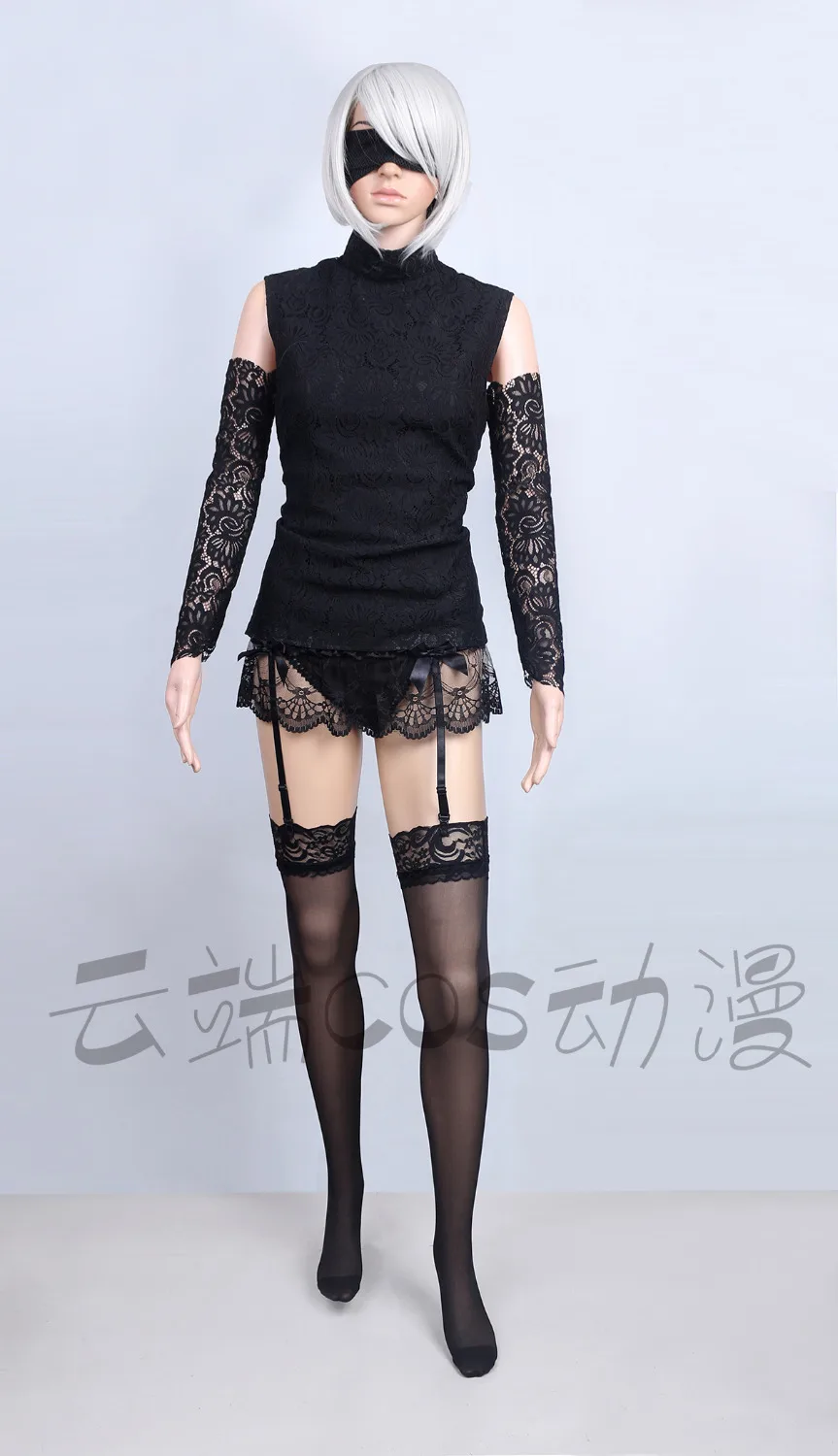 NieR: Automata YoRHa 2B No.2 Тип B Cheongsam униформы Ципао костюм для косплея Бесплатная