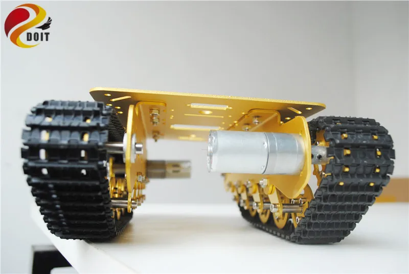 TS100 амортизатор из металла робот цистерны комплект шасси для Arduino uno r3 Малина отслежены гусеничный caterpillar поддерживающая система