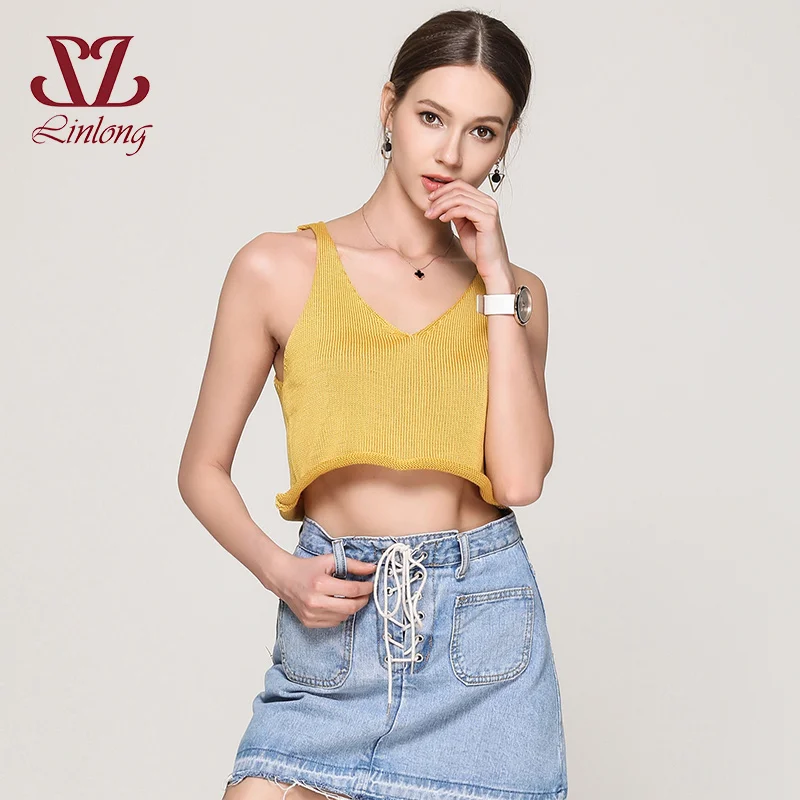 Для женщин пикантные Вязание Sweater Tank Топы 2018 Модные свободные нижняя рубашка