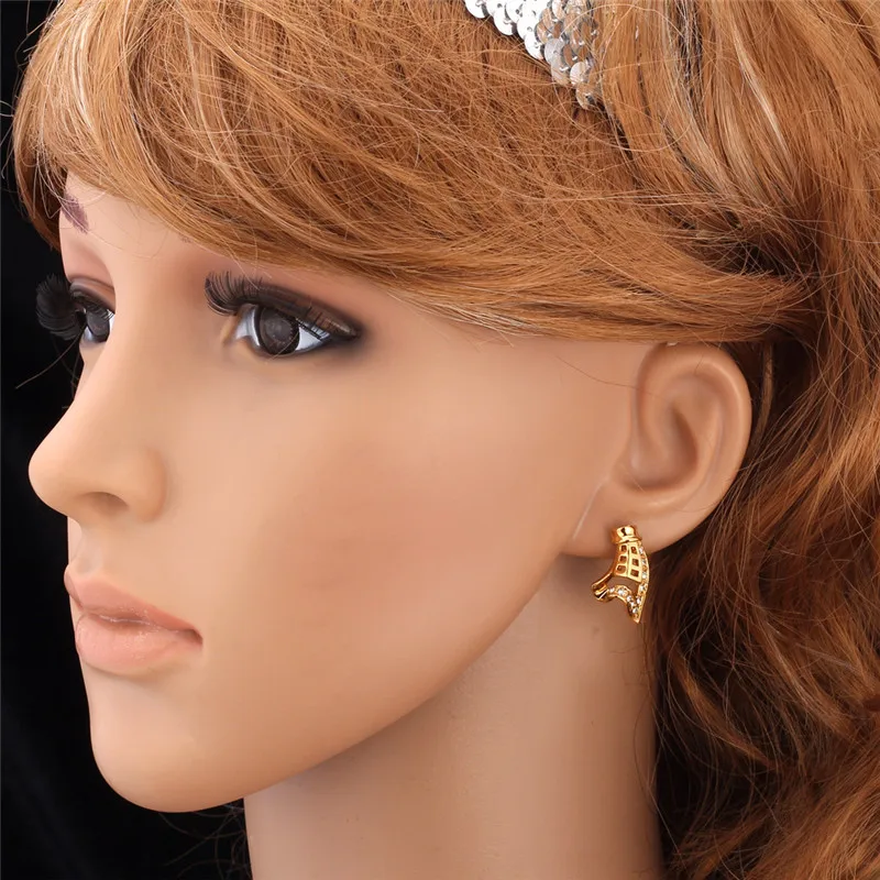 Новинка желтые и золотые серьги в австрийском стиле Женские Ювелирные изделия