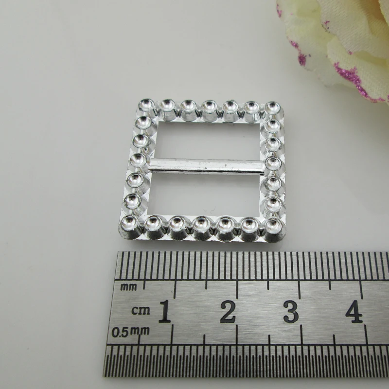 

(AB46 20mm)20pcs Square Acrylic Buckle For Wedding Invitation Card