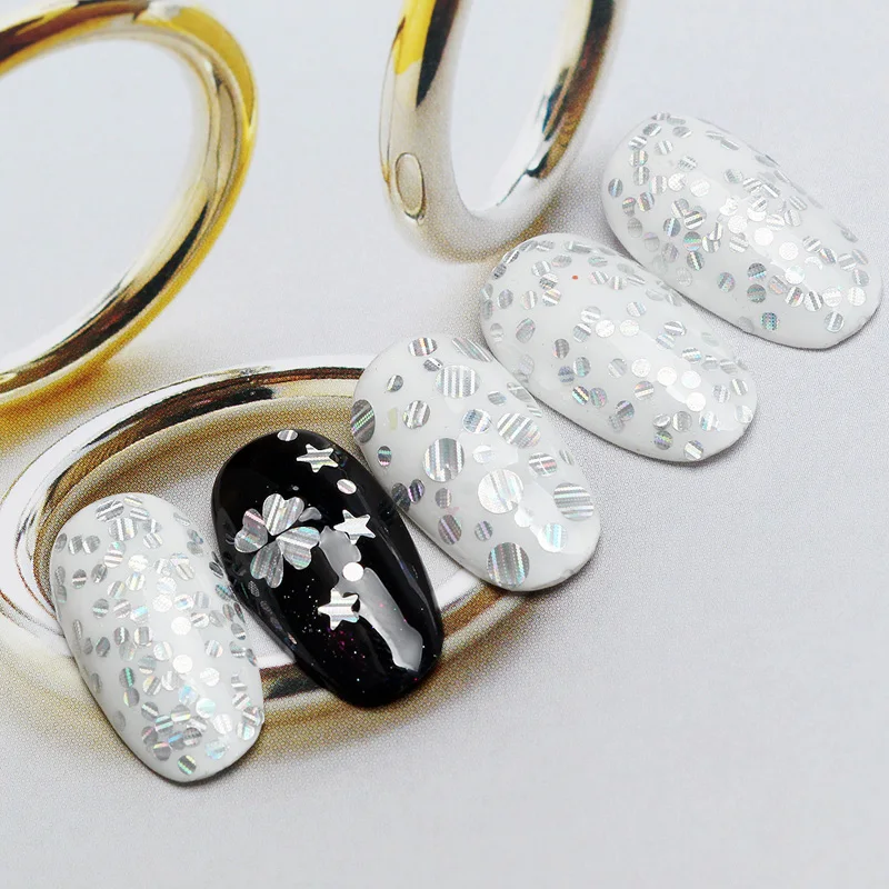 5 коробок украшения для дизайна ногтей Модные Акриловые лазерные 3D женские