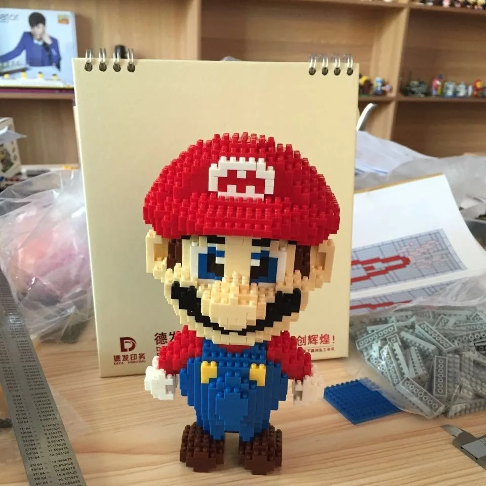 HC9003 1750Pcs Super Mario Red Series Without Original Box Building Blocks Diamond Bricks Toys Compatible With LOZ HC 9003 | Игрушки и