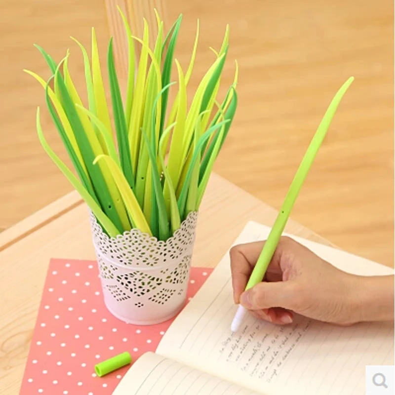 12 шт./лот гелевая ручка Kawaii Grass милые ручки для письма Канцтовары студентов школы