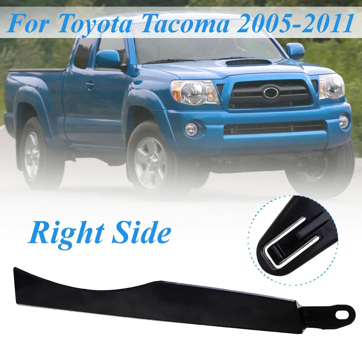 right side Левый и правый спереди Bupmer фар наполнитель отделкой Панель для Марка Toyota Tacoma 2005 2006 2007 2008 2009 2010 2011 тюнинговые молдинги 1 шт - Цвет: right side