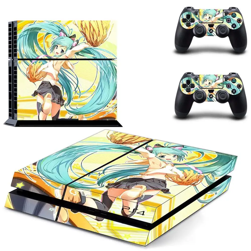 2 JIAYOLIVE Hatsune Miku Kawaii наклейка для PS4 наклейка для sony Playstation 4 консоль и 2 контроллера Защитная Наклейка - Цвет: 2