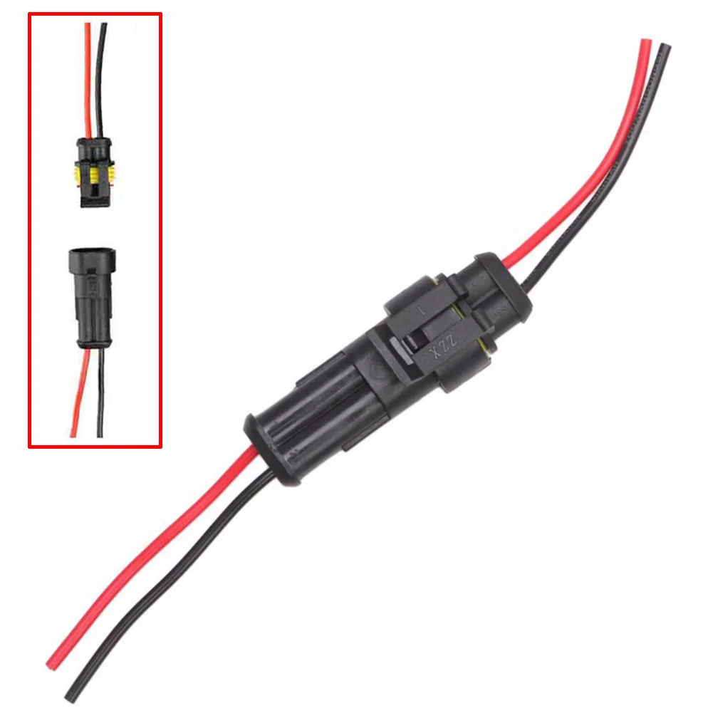 2 контактный автомобильный Водонепроницаемый Электрический разъем с проводом