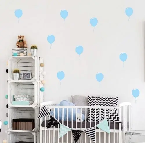 light blue 32 шт./компл. большой шар Wall Art Наклейки Съемные Виниловые «сделай сам» Наклейки на стены детские wall art росписи детская комната Домашний декор A689 - Цвет: light blue