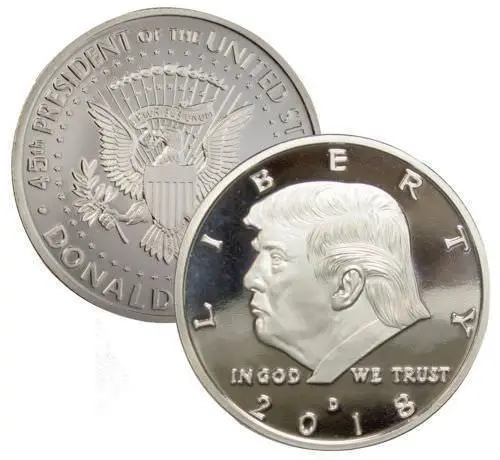 F494-S Дональд Трамп,, держать Америку великим полководцем, золото, серебро, вызов, монета, Америка, 45-й президент, памятная монета - Цвет: F494-S