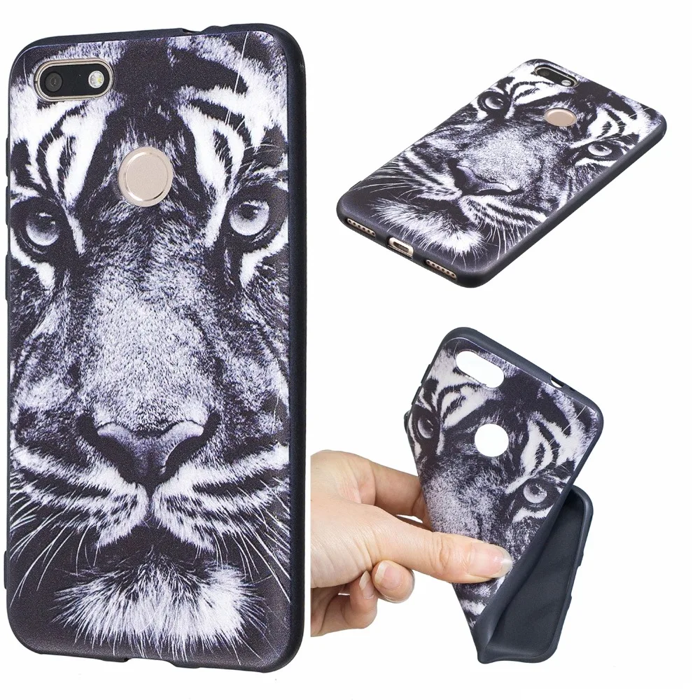 Для Huawei enjoy 7 Чехол черный мягкий силиконовый для enjoy7 Чехлы TPU 3D Relie защитный чехол