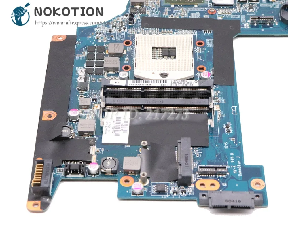 Материнская плата NOKOTION для ноутбука HP Envy 17 1100 620774 001 DASP8AMB6D0 материнская HM55 HD5850 1
