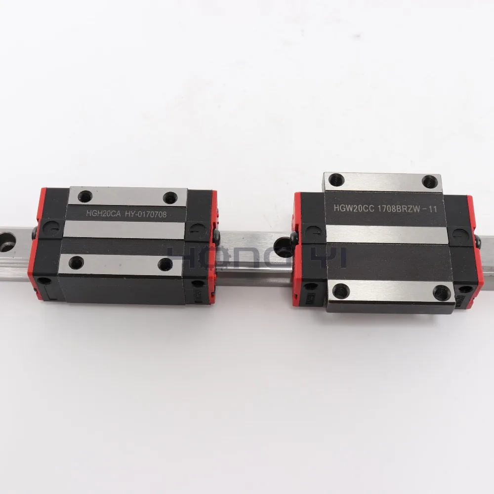 Линейные рельсы HGR15 HGR20 HGR25 cnc части и HGH15CA или HGH20CC HGH25CA линейные направляющие блок HGW20CC hgh20