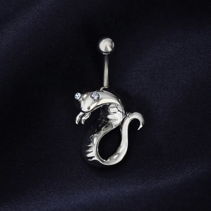 Neoglory змея животное Стразы пирсинг пупка Кольца для женщин модное тело пляжные