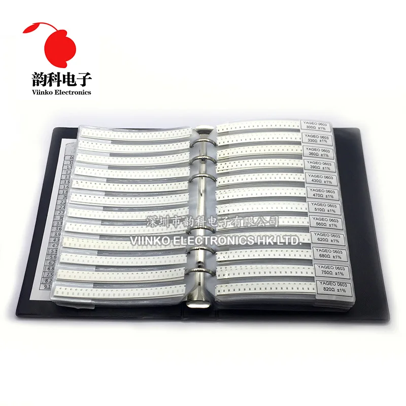 0603 SMD образец резистора Book 1% 1/10W 0R 10M 170valuesx25pcs = 4250pcs резистор Kit ~ 1R 10M|resistor kit|resistor