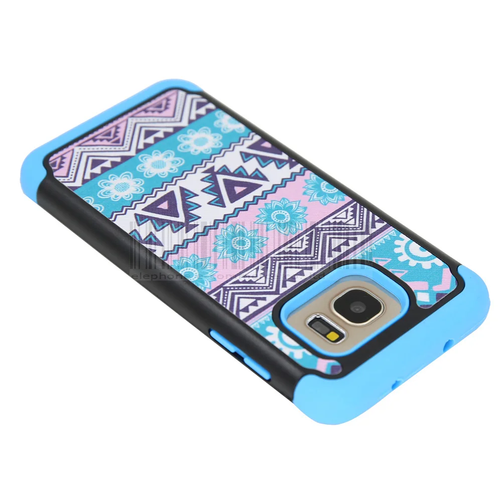 Phone Case For Samsung Galaxy S7 Edge Dual Layer Tribal Totem Armor PC+Silicone Shockproof Protective Hard PC Back Cover |