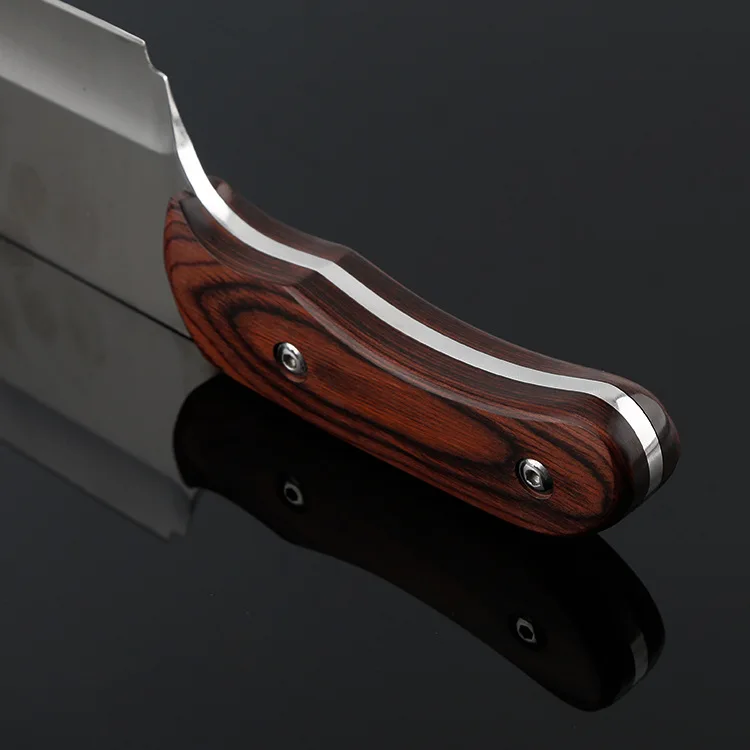 Camping kitchen small knives Fixed Blade knife Serrated Survival Knife ourdoor EDC tools wood handle with Nylon Sheath SH7 | Инструменты