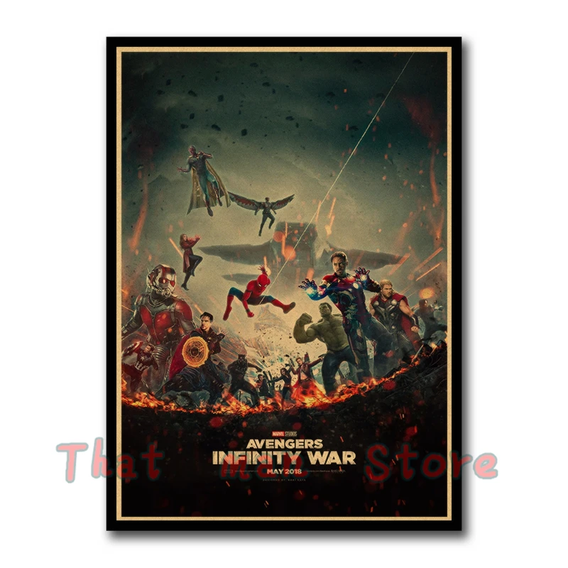 Marvel Фильм Мстители Бесконечность войны танос стражи постер стены Painitng для комнаты прозрачная художественная картина Наклейка на стену без рамки