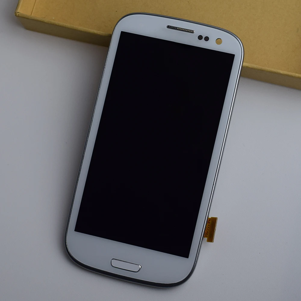 I9300 i9301 i9305 i535 i747 9300I ЖК-дисплей панель+ сенсорный экран дигитайзер Датчик в сборе рамка