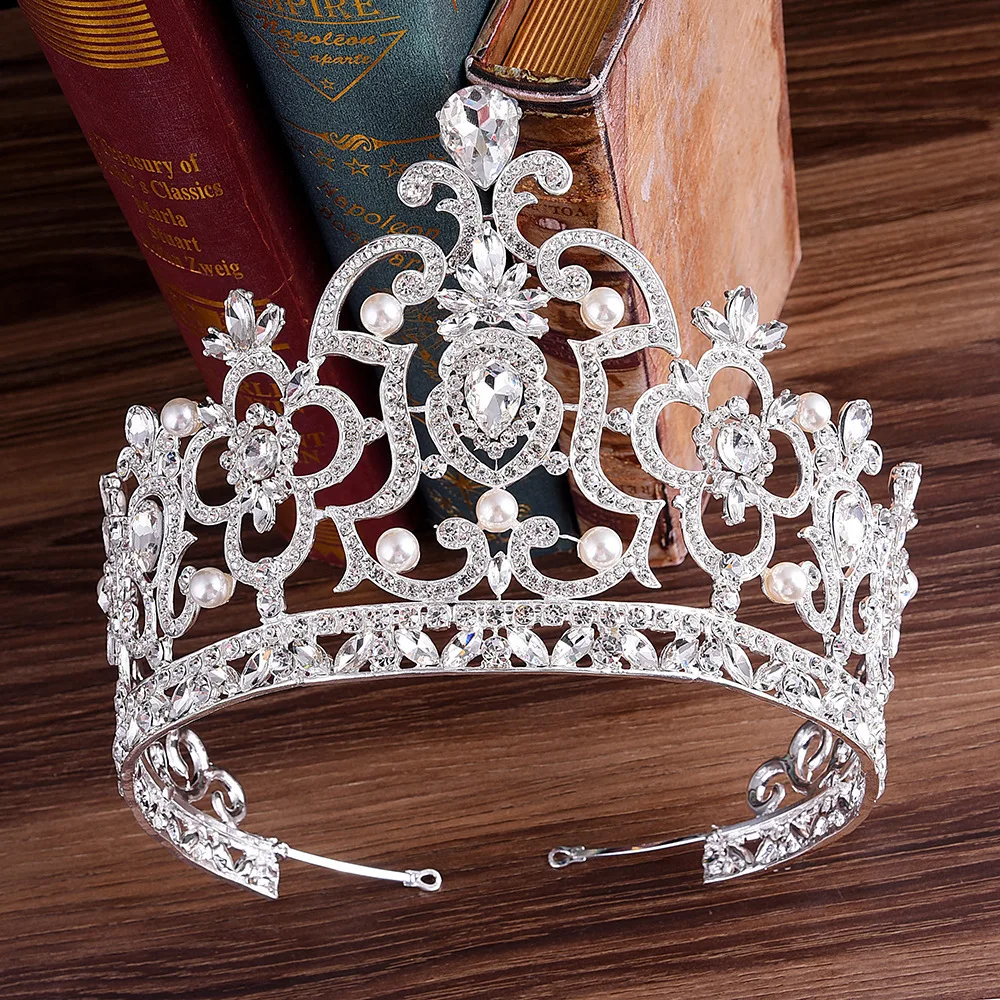 

H1106 European Alloy Rhinestone Bride Will An Crown Exaggeration Luxurious Atmosphere Baroque Court Crown