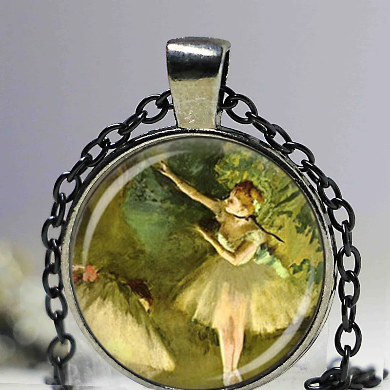 Новый Кулон Балерина ожерелье балетки для танцев ювелирные изделия зеленого