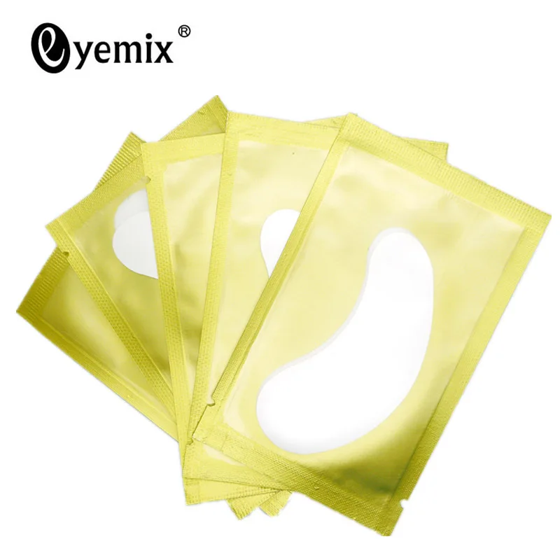 Шелковые накладки для глаз без ворса под глаза наращивания ресниц 100 пар|eyelash